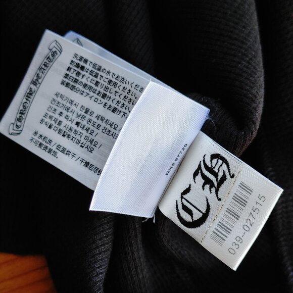 Chrome Hearts Horseshoe Thermal Waffle T-Shirt Black Long Sleeve size XXL (New) - Picture 9 of 11